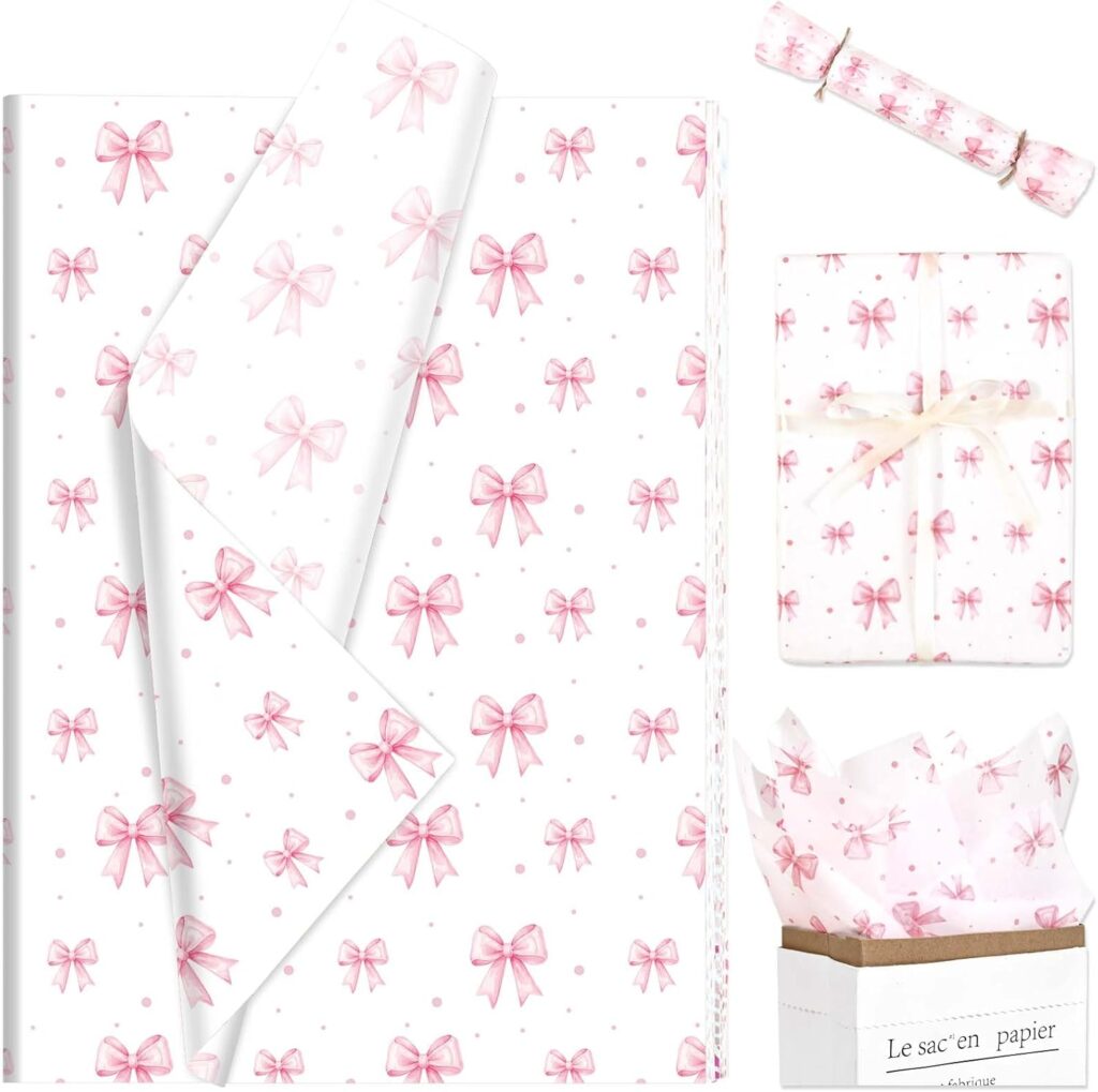 Pink Bow Tissue Paper